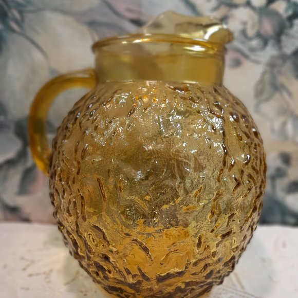 Vintage Anchor Hocking Lido Gold Pitcher and Glasses Set 🌟 - Picture 4 of 11